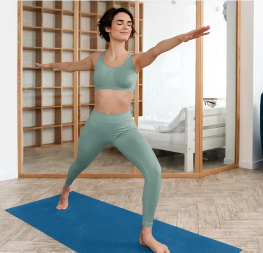 Grey-Blue Tranquility Yoga Wear: Cool and calming, like a gentle ocean breeze.